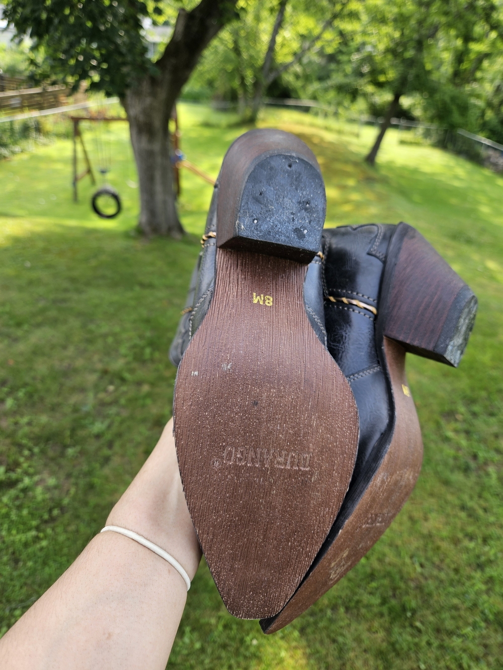 Durango Grey Western Boot 12" Sz 8 - Picture 8 of 10